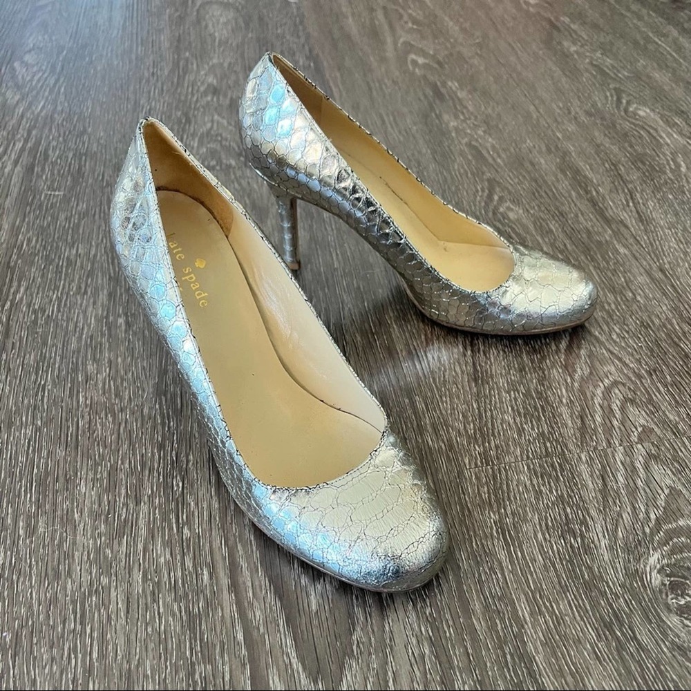 Kate Spade Gold Snake Print Pump Heel